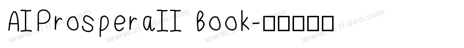 AIProsperaII Book字体转换